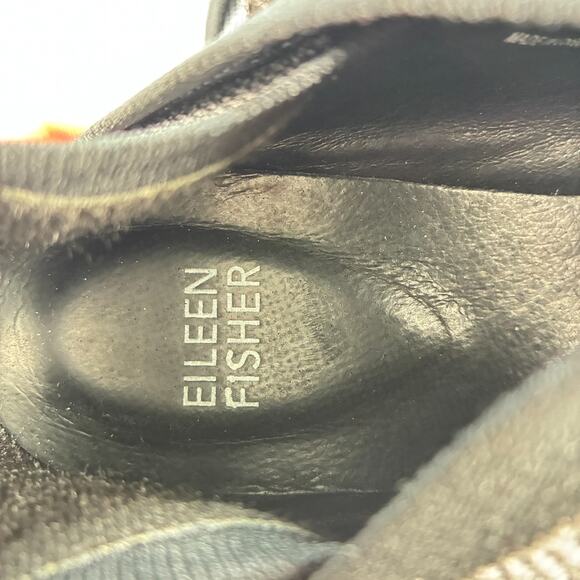 Eileen Fisher Wilson Black Gray High Top Wedge Sneakers Shoes Women's Size 6.5 - Picture 7 of 10